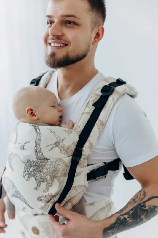 LennyUpGrade PRO Carrier, jacquard weave 100% cotton - JURASSIC - ICE DESERT - Woven Baby Standard   lenny_upgrade_pro    #