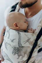 LennyUpGrade PRO Carrier, jacquard weave 100% cotton - JURASSIC - ICE DESERT - Woven Baby Standard   lenny_upgrade_pro    #