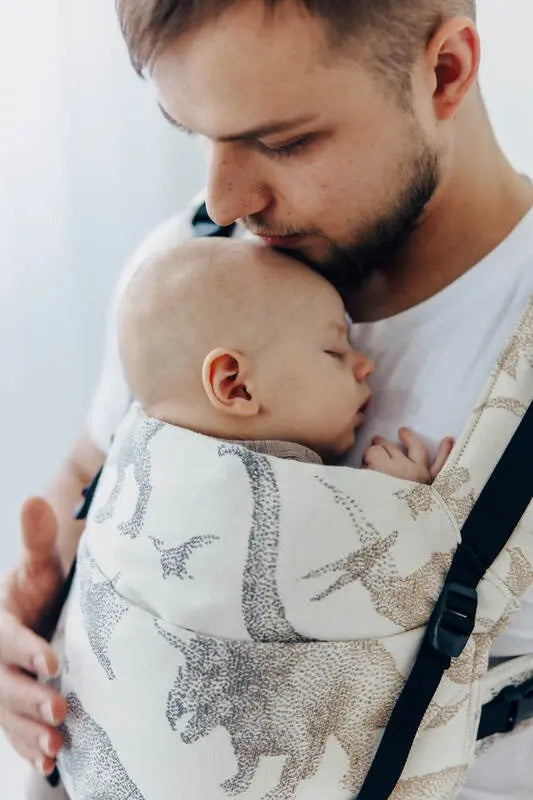 LennyUpGrade PRO Carrier, jacquard weave 100% cotton - JURASSIC - ICE DESERT - Woven Baby Standard   lenny_upgrade_pro    #