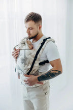 LennyUpGrade PRO Carrier, jacquard weave 100% cotton - JURASSIC - ICE DESERT - Woven Baby Standard   lenny_upgrade_pro    #
