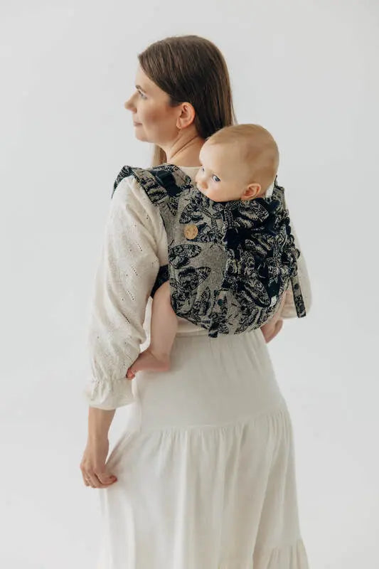 Lenny Buckle Onbuhimo PRO baby carrier, jacquard weave (65% cotton 35% silk) - QUEEN OF THE NIGHT - PAMINA - Woven Baby Standard   buckle_onbu_pro_carriers    #