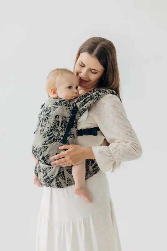 LennyLight Carrier, jacquard weave ( 65% cotton 35% silk) - QUEEN OF THE NIGHT - PAMINA - Woven Baby Standard   lenny_light    #