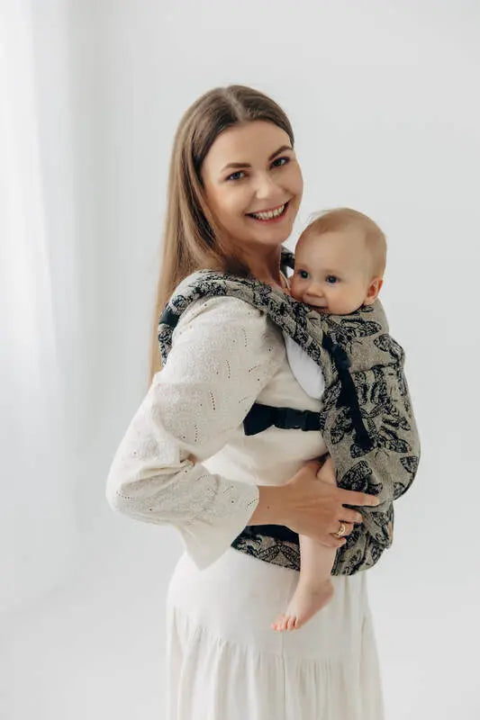 LennyLight Carrier, jacquard weave ( 65% cotton 35% silk) - QUEEN OF THE NIGHT - PAMINA - Woven Baby Standard   lenny_light    #