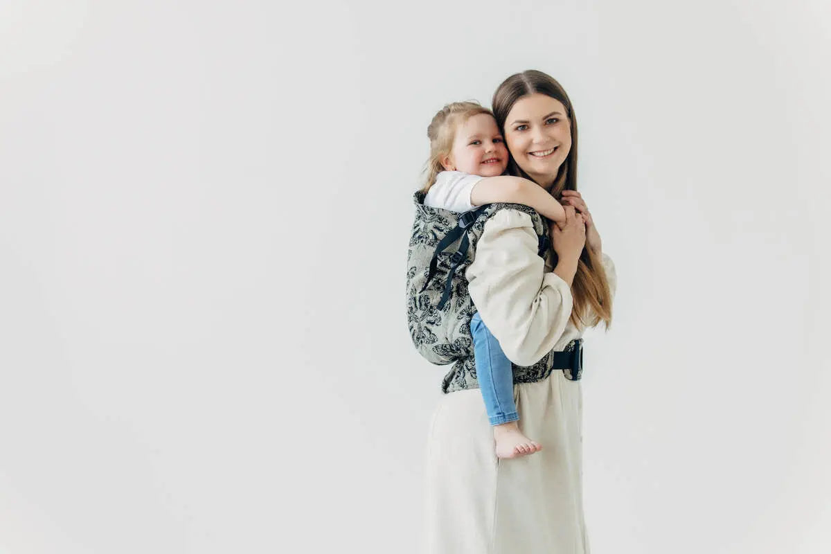 LennyPreschool Carrier, jacquard weave (65% cotton 35% silk) - QUEEN OF THE NIGHT - PAMINA - Woven Baby Preschool   lenny_preschool    #