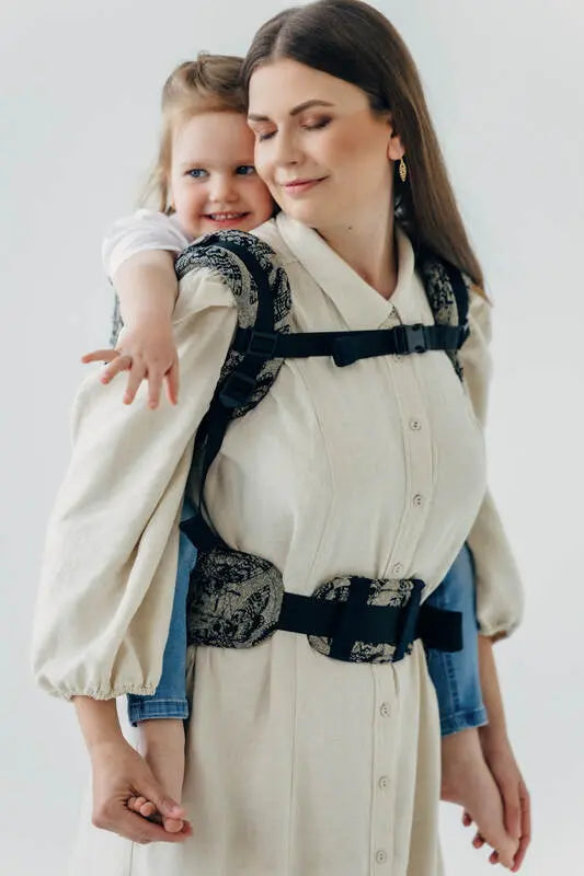 LennyPreschool Carrier, jacquard weave (65% cotton 35% silk) - QUEEN OF THE NIGHT - PAMINA - Woven Baby Preschool   lenny_preschool    #