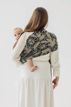 Ring Sling, Jacquard Weave, with gathered shoulder (65% cotton 35% silk) - QUEEN OF THE NIGHT - PAMINA - standard 1.8m - Woven Baby    ring_slings    #