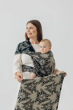 lennylamb Baby Wrap, Jacquard Weave (65% cotton 35% silk) - QUEEN OF THE NIGHT - PAMINA  long_woven_wraps  Woven Baby