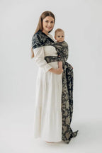 lennylamb Baby Wrap, Jacquard Weave (65% cotton 35% silk) - QUEEN OF THE NIGHT - PAMINA  long_woven_wraps  Woven Baby