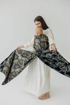lennylamb Baby Wrap, Jacquard Weave (65% cotton 35% silk) - QUEEN OF THE NIGHT - PAMINA  long_woven_wraps  Woven Baby