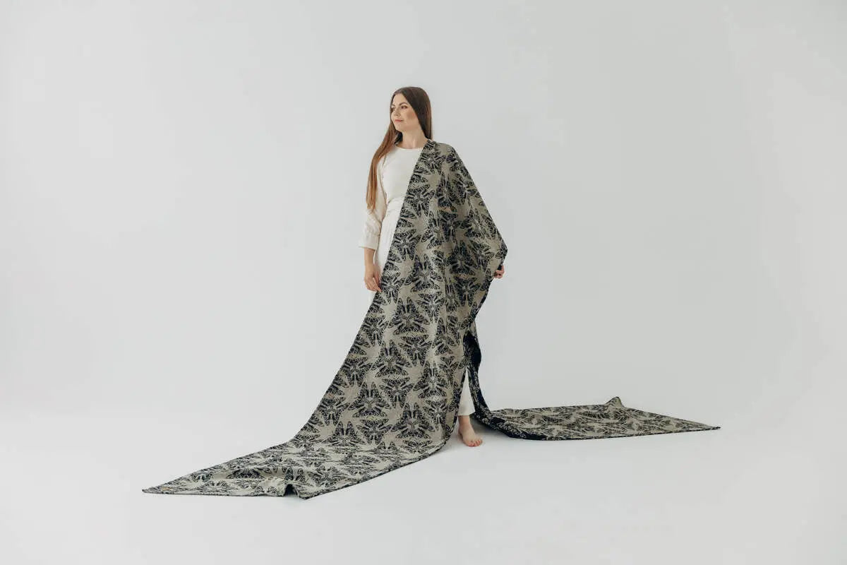 lennylamb Baby Wrap, Jacquard Weave (65% cotton 35% silk) - QUEEN OF THE NIGHT - PAMINA  long_woven_wraps  Woven Baby