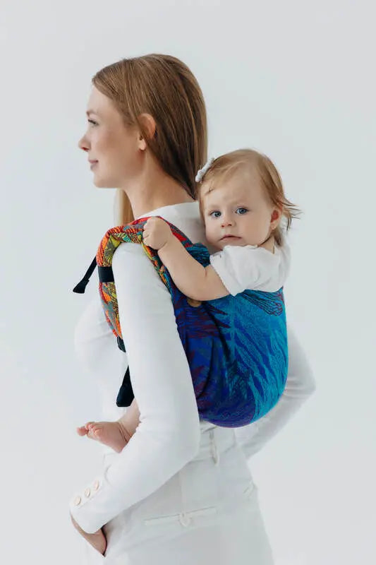 Lenny Buckle Onbuhimo PRO baby carrier, jacquard weave (100% cotton) - RAINFOREST - CARNIVAL