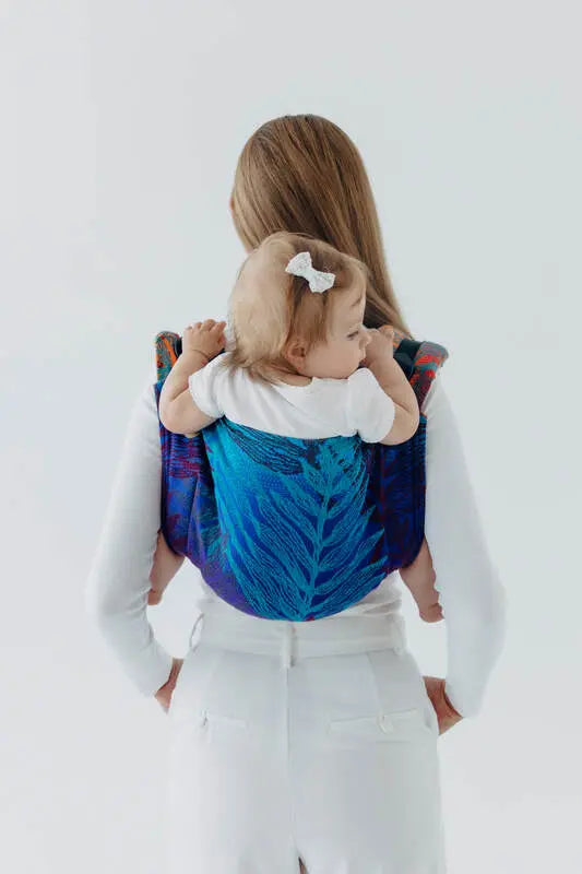 Lenny Buckle Onbuhimo PRO baby carrier, jacquard weave (100% cotton) - RAINFOREST - CARNIVAL