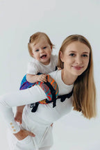 Lenny Buckle Onbuhimo PRO baby carrier, jacquard weave (100% cotton) - RAINFOREST - CARNIVAL