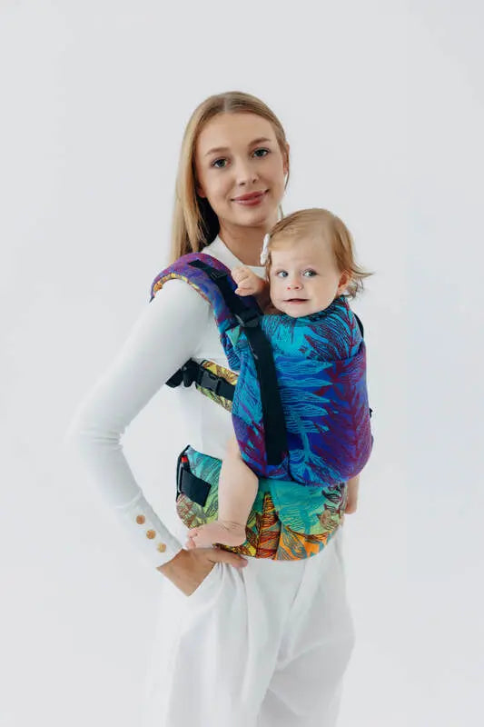 LennyUpGrade PRO Carrier, jacquard weave 100% cotton - RAINFOREST - CARNIVAL
