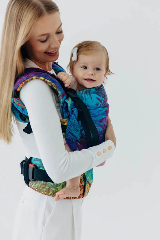 LennyUpGrade PRO Carrier, jacquard weave 100% cotton - RAINFOREST - CARNIVAL