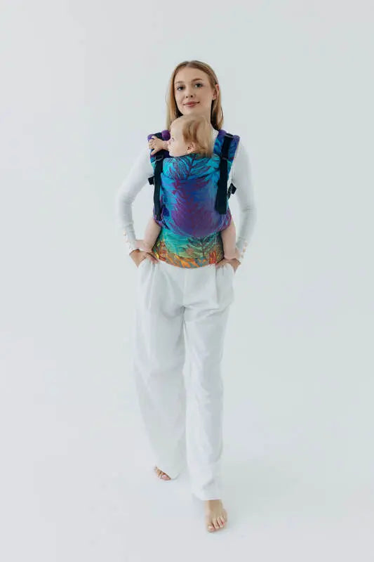 LennyUpGrade PRO Carrier, jacquard weave 100% cotton - RAINFOREST - CARNIVAL