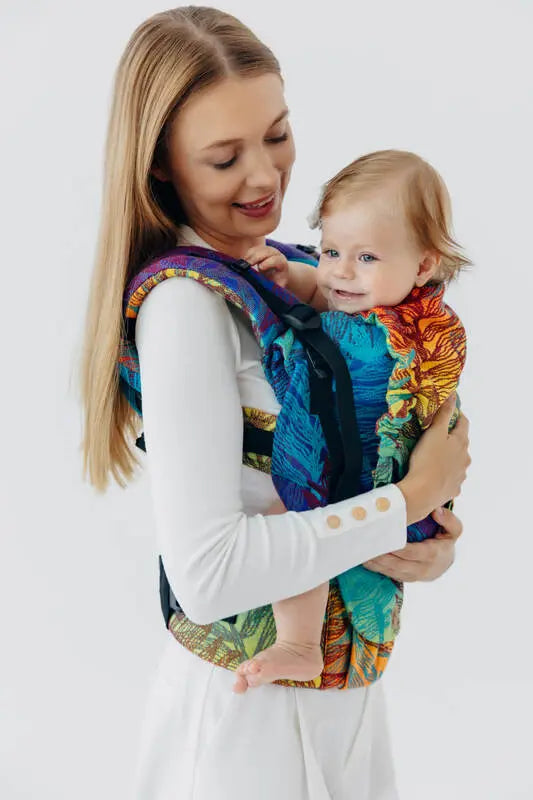 LennyUpGrade PRO Carrier, jacquard weave 100% cotton - RAINFOREST - CARNIVAL
