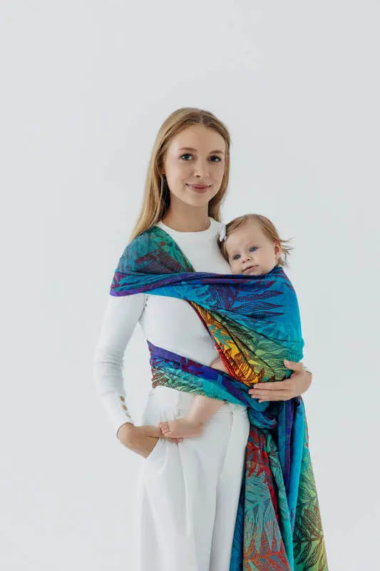 Baby Wrap, Jacquard Weave (100% cotton) - RAINFOREST - CARNIVAL