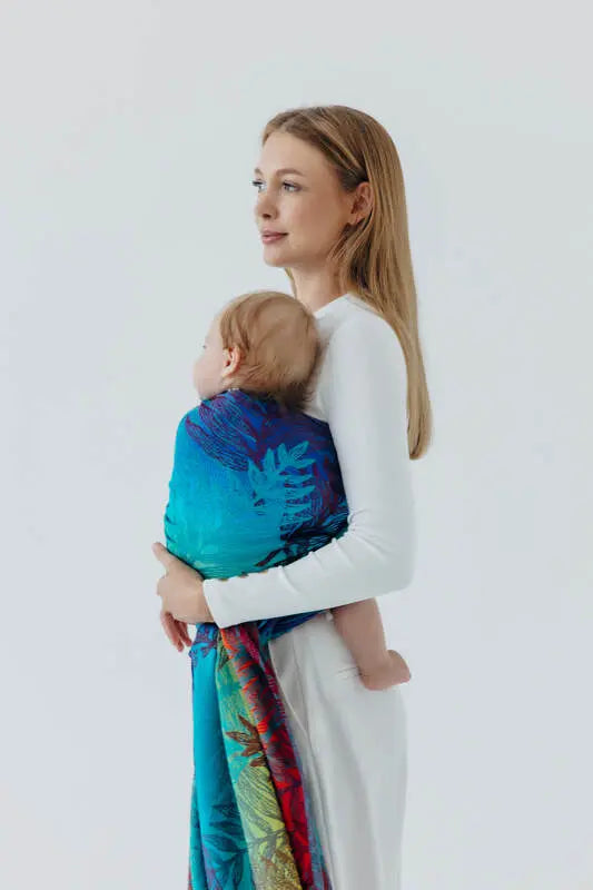 Baby Wrap, Jacquard Weave (100% cotton) - RAINFOREST - CARNIVAL