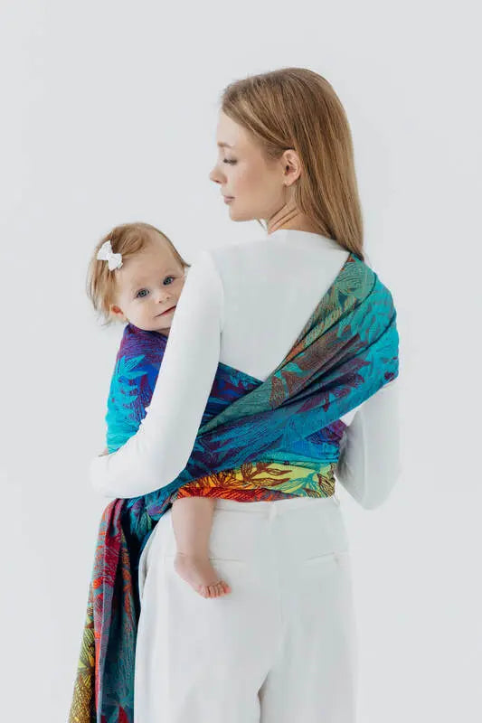 Baby Wrap, Jacquard Weave (100% cotton) - RAINFOREST - CARNIVAL
