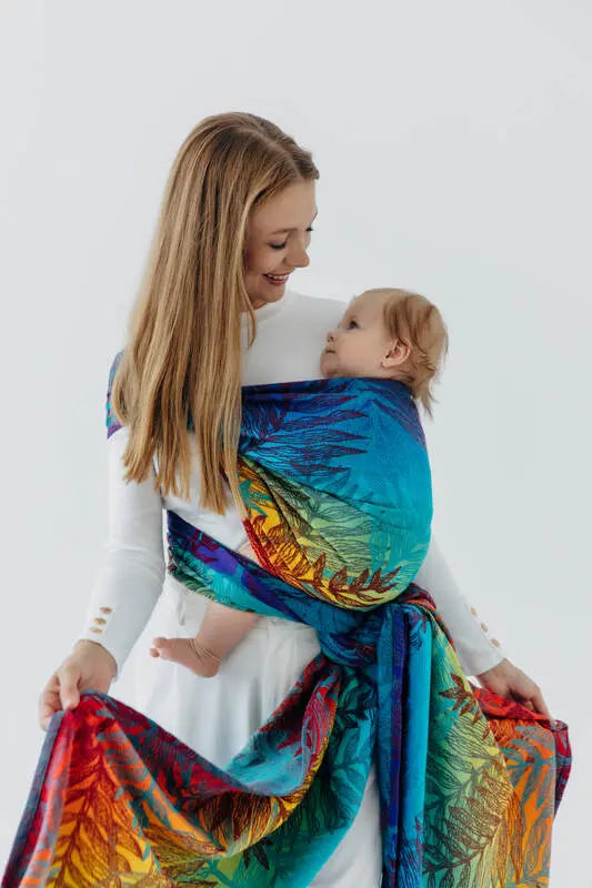 Baby Wrap, Jacquard Weave (100% cotton) - RAINFOREST - CARNIVAL