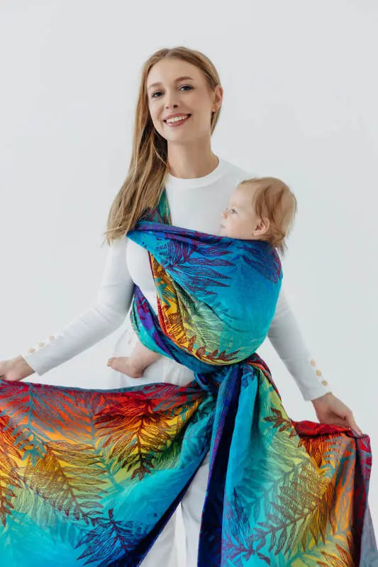 Baby Wrap, Jacquard Weave (100% cotton) - RAINFOREST - CARNIVAL