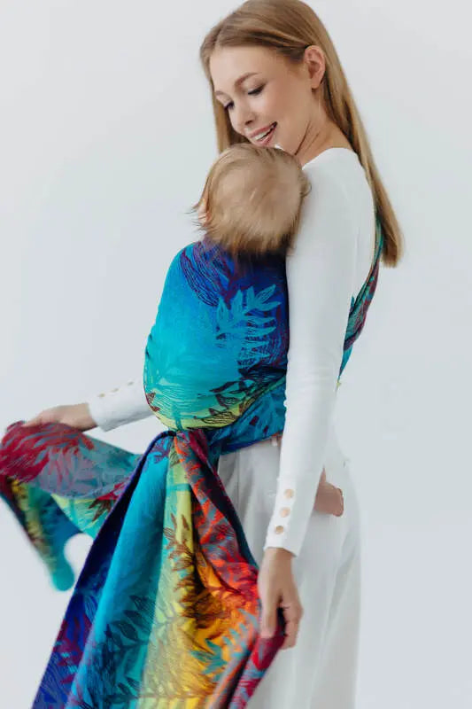 Baby Wrap, Jacquard Weave (100% cotton) - RAINFOREST - CARNIVAL