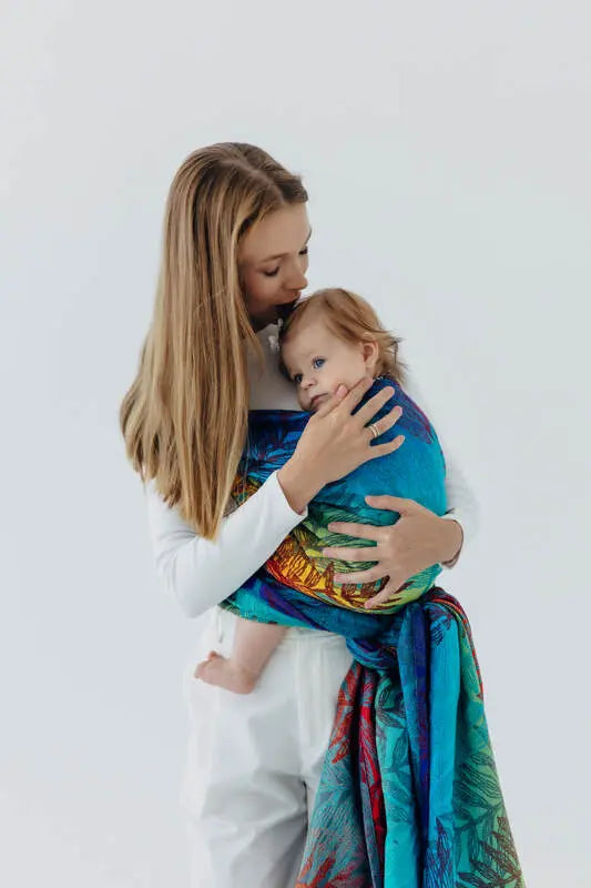 Baby Wrap, Jacquard Weave (100% cotton) - RAINFOREST - CARNIVAL
