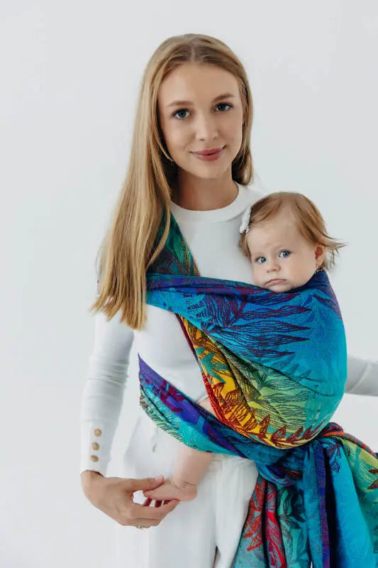 Baby Wrap, Jacquard Weave (100% cotton) - RAINFOREST - CARNIVAL