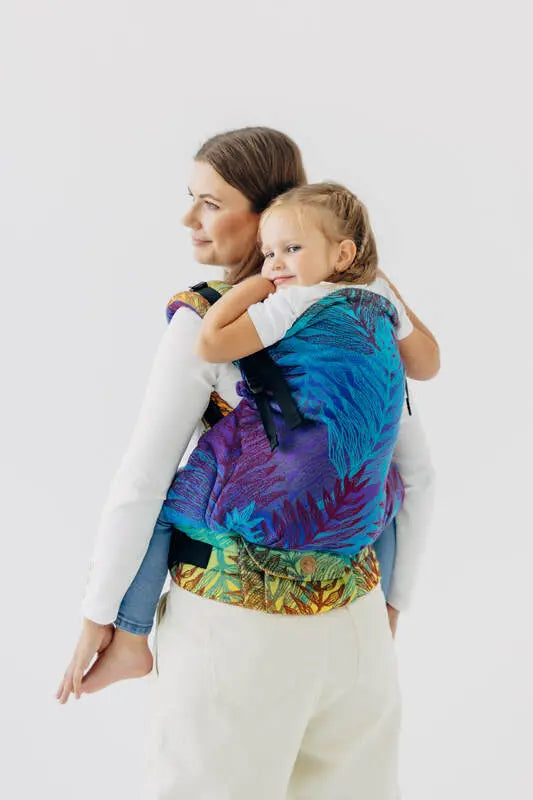 LennyPreschool Carrier, jacquard weave (100% cotton) - RAINFOREST - CARNIVAL