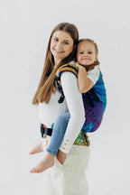 LennyPreschool Carrier, jacquard weave (100% cotton) - RAINFOREST - CARNIVAL