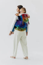 LennyPreschool Carrier, jacquard weave (100% cotton) - RAINFOREST - CARNIVAL