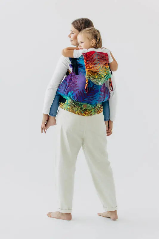LennyPreschool Carrier, jacquard weave (100% cotton) - RAINFOREST - CARNIVAL