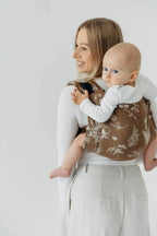 Lenny Buckle Onbuhimo PRO baby carrier, jacquard weave (100% cotton) - HERBARIUM - RAINDROPS