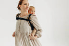 Lenny Buckle Onbuhimo PRO baby carrier, jacquard weave (100% cotton) - HERBARIUM - RAINDROPS