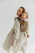 Lenny Buckle Onbuhimo PRO baby carrier, jacquard weave (100% cotton) - HERBARIUM - RAINDROPS