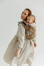 Lenny Buckle Onbuhimo PRO baby carrier, jacquard weave (100% cotton) - HERBARIUM - RAINDROPS