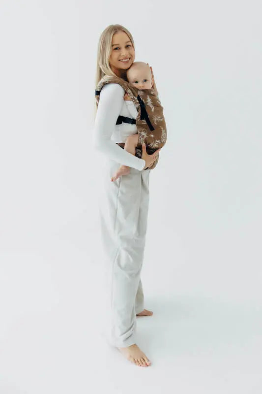 LennyLight Carrier, jacquard weave 100% cotton - HERBARIUM - RAINDROPS