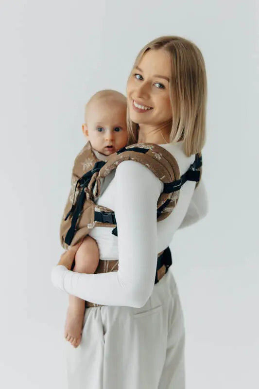 LennyLight Carrier, jacquard weave 100% cotton - HERBARIUM - RAINDROPS