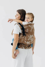 LennyPreschool Carrier, jacquard weave (100% cotton) - HERBARIUM - RAINDROPS