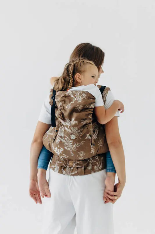 LennyPreschool Carrier, jacquard weave (100% cotton) - HERBARIUM - RAINDROPS