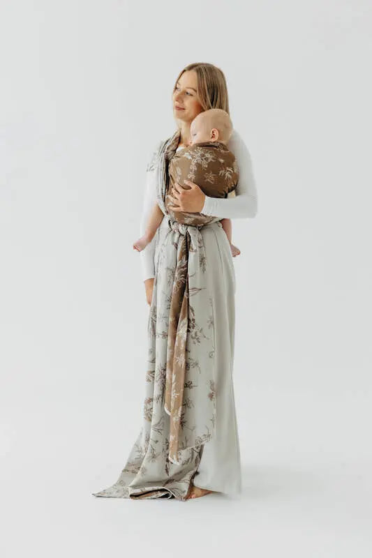 Baby Wrap, Jacquard Weave (100% cotton) - HERBARIUM - RAINDROPS
