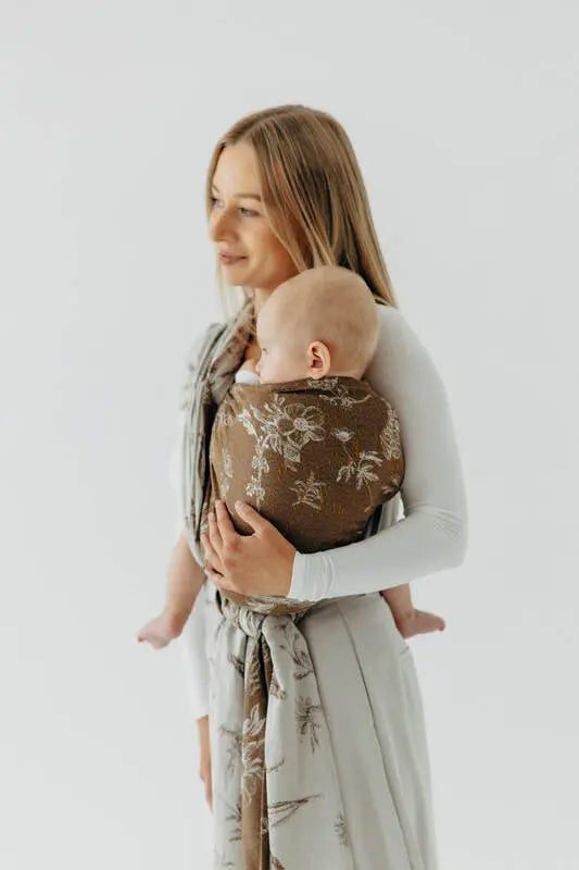 Baby Wrap, Jacquard Weave (100% cotton) - HERBARIUM - RAINDROPS