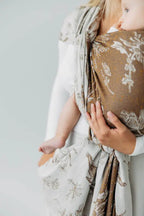 Baby Wrap, Jacquard Weave (100% cotton) - HERBARIUM - RAINDROPS - Woven Baby XS - 4   long_woven_wraps    #