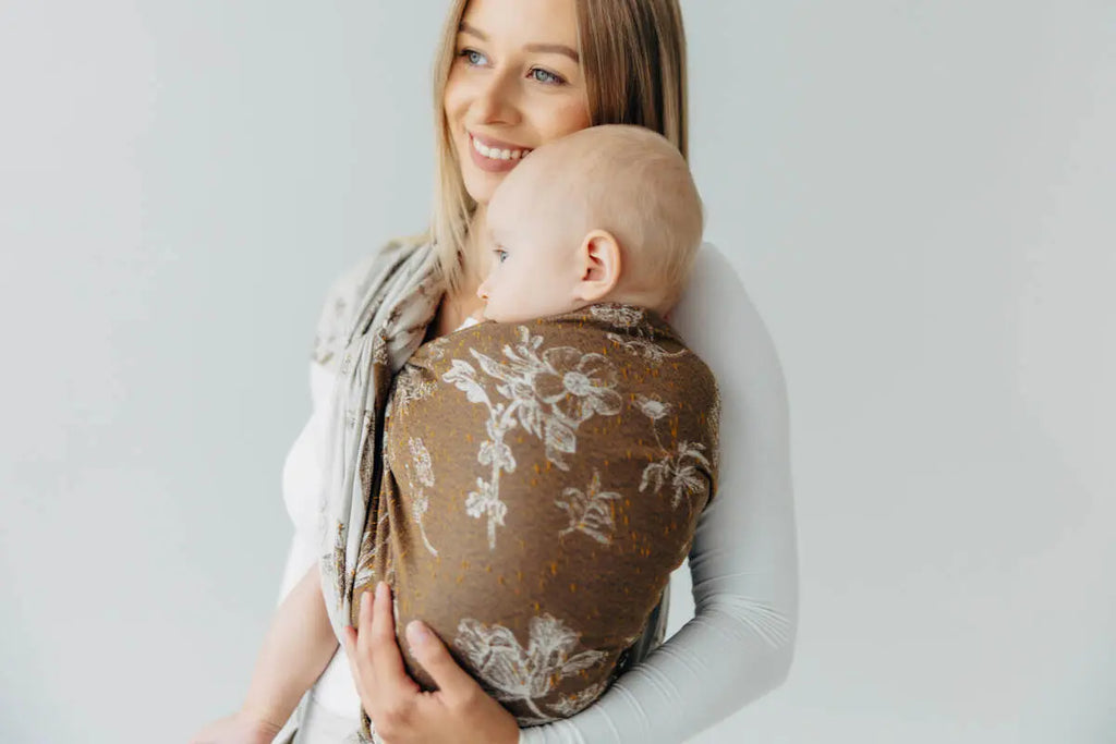 Baby Wrap, Jacquard Weave (100% cotton) - HERBARIUM - RAINDROPS - Woven Baby XS - 4   long_woven_wraps    #