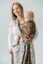Baby Wrap, Jacquard Weave (100% cotton) - HERBARIUM - RAINDROPS - Woven Baby XS - 4   long_woven_wraps    #