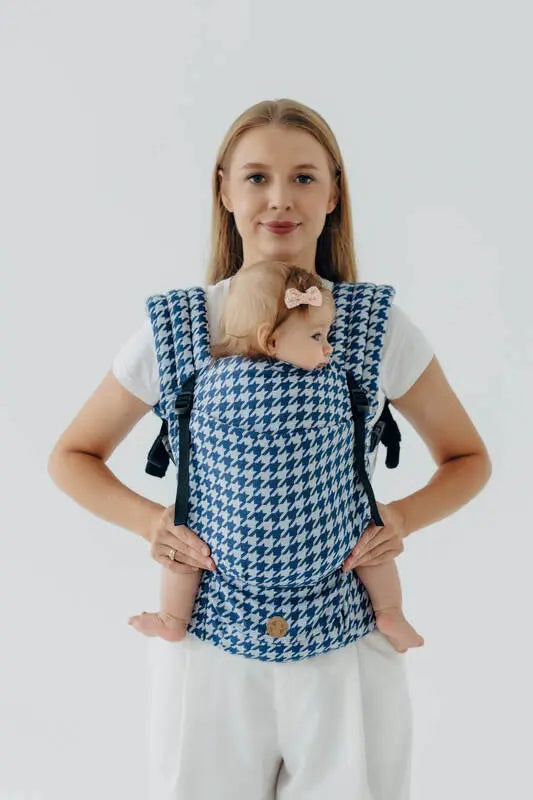 LennyLight Carrier, jacquard weave (40% cotton, 40% merino wool, 13% silk, 7% cashmere) - PATA DE GALLO - PUZZLE