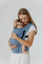 LennyLight Carrier, jacquard weave (40% cotton, 40% merino wool, 13% silk, 7% cashmere) - PATA DE GALLO - PUZZLE