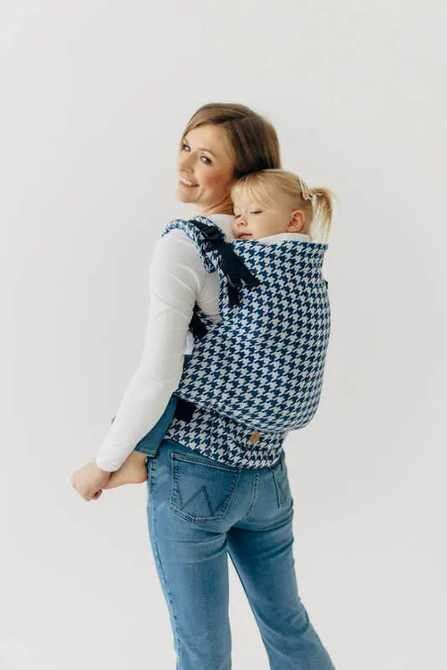 LennyPreschool Carrier, jacquard weave (40% cotton, 40% merino wool, 13% silk, 7% cashmere) - PATA DE GALLO - PUZZLE - Woven Baby Preschool   lenny_preschool    #