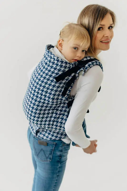 LennyPreschool Carrier, jacquard weave (40% cotton, 40% merino wool, 13% silk, 7% cashmere) - PATA DE GALLO - PUZZLE - Woven Baby Preschool   lenny_preschool    #